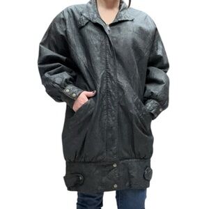 Vintage Wilson Leather Long Bomber Jacket Size Medium
